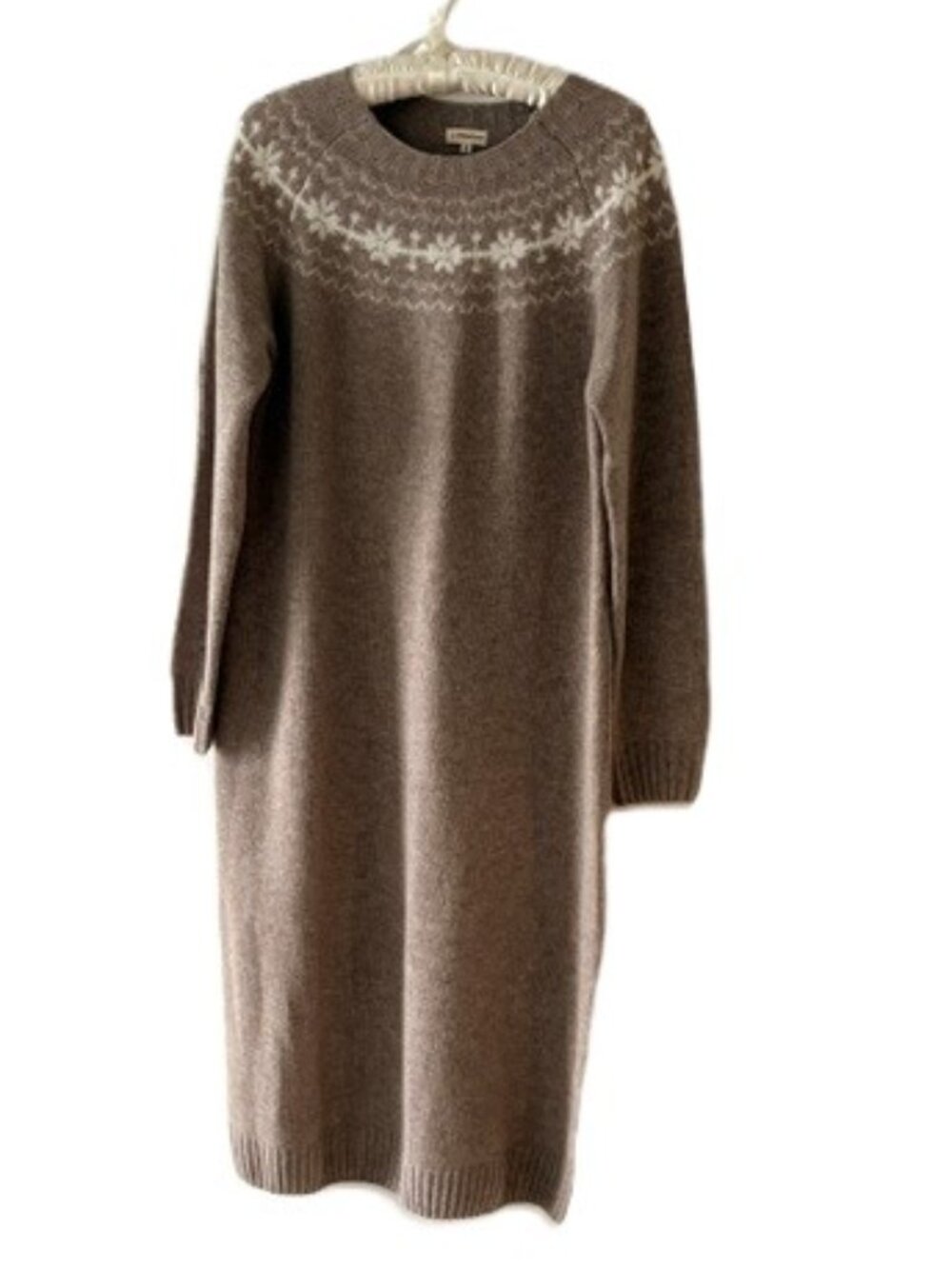 J Peterman Merino Wool Midi Sweater Dress